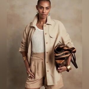 NWT! Banana Republic Heritage Suede Shirt Jacket - Size XS